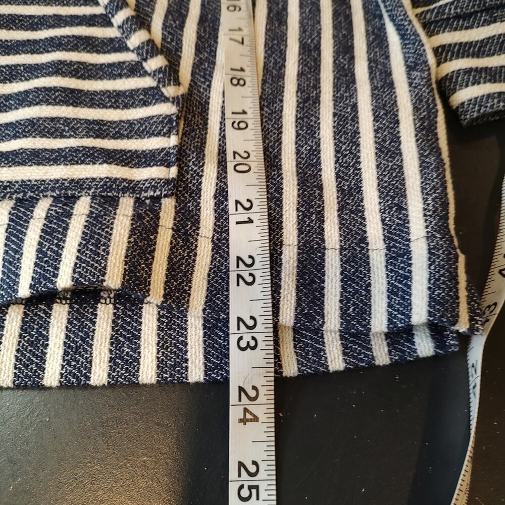 J.Crew Striped Baja Hoodie in Navy/White Size Medium - Picture 7 of 12